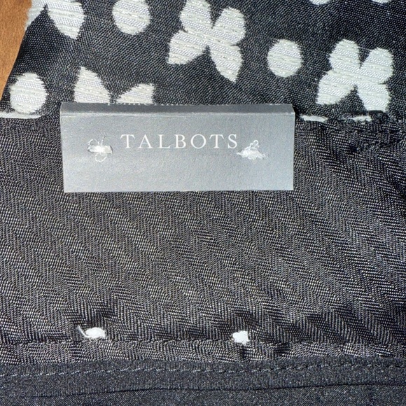 Talbots Hampshire Ankle Pants Size 16 Butterfly Pattern Black and White - Picture 4 of 5